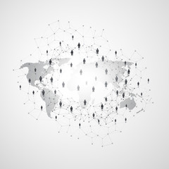 Fototapeta premium Networks - Business Connections - Social Media Concept Design
