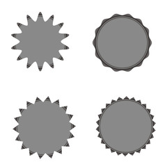 Set of vector starburst, sunburst badges. Grey color. Vintage  labels, stickers.  A collection of different types icon.