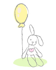 Зайка с воздушным шариком