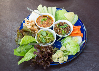 hors d'oeuvres of Northern traditional Thai food - Northern Thai food style