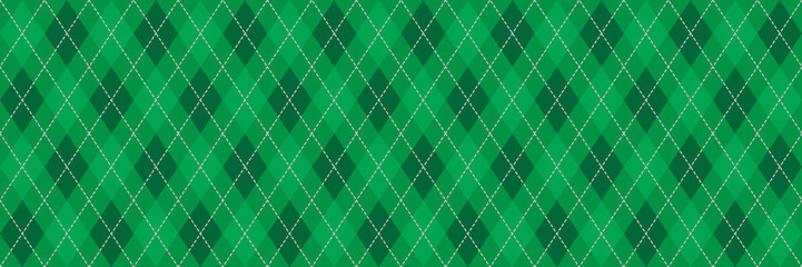 Green Argyle Banner Background