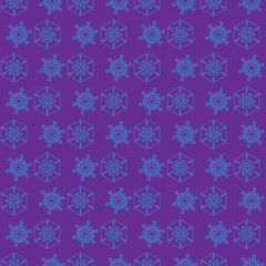 Snowflake seamless pattern
