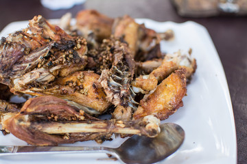 Fried chicken with pepper