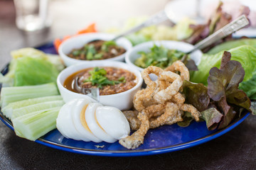 hors d'oeuvres of Northern traditional Thai food - Northern Thai food style