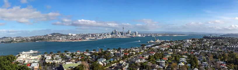 Cercles muraux Nouvelle-Zélande Vue panoramique sur la ville d& 39 Auckland depuis Devonport