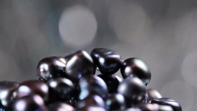 Black Pearls Close up Macro.
