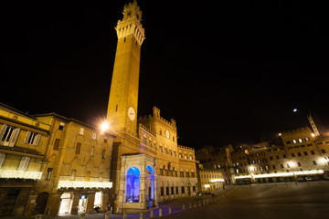 Siena night view, Tuscany, Italy