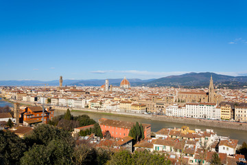 Florence aerial view, tuscany, Italy