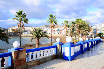 Beautiful Arguineguin on Gran Canaria Island, Canary Islands, Spain - obrazy, fototapety, plakaty