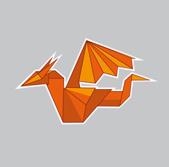 Orange paper Dragon