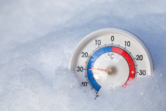 Thermometer On A Frozen Window And Cold Weather Outside. Stock Photo,  Picture and Royalty Free Image. Image 36540055.