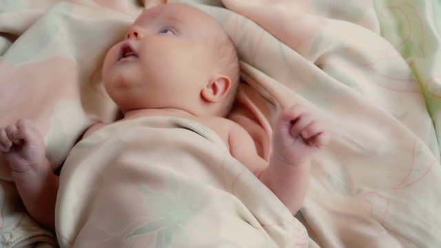 Adorable two-month baby girl