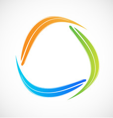 Leafs forming recycle icon