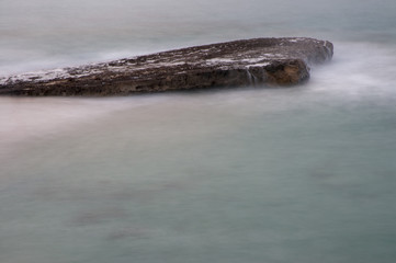 Long exposure sea storm