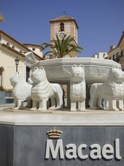Fuente de los leones en Macael, pueblo español de la provincia de Almería, Andalucía (España)...