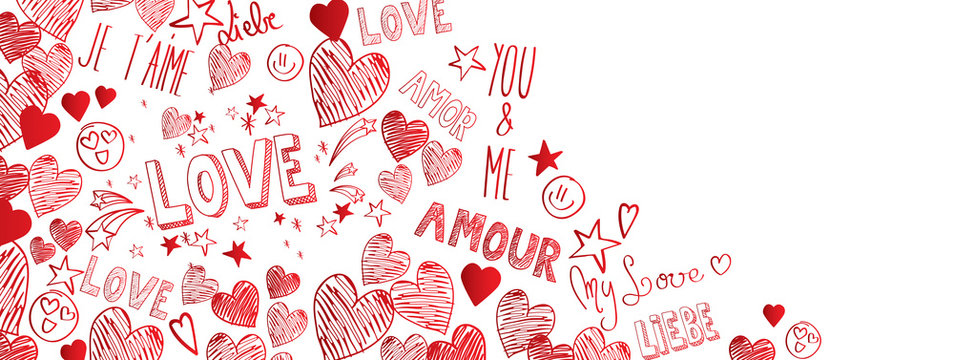 Love doodles background