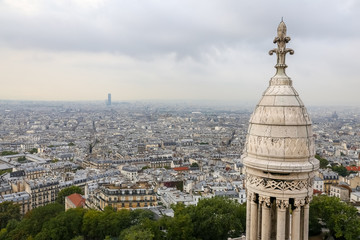 Naklejka premium Paris View from Sacre Coeur Basilica
