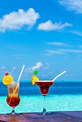 Glasses of the soft drink