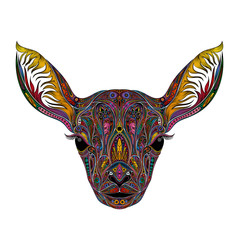 Color vector deer without horns
