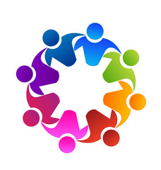 Teamwork group of friends, icon - 186900518