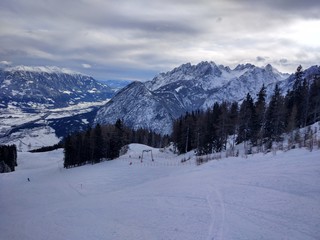 Alps in Winter Landscape