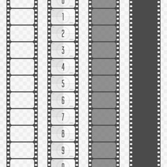 Vector film strip set.