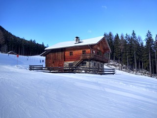 Traditional Austrian House in Winter