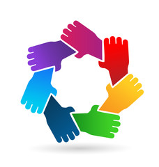 Group of protecting hands icon - 186901915
