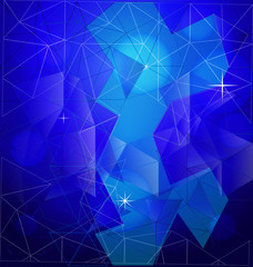 Geometric blue shape vector background