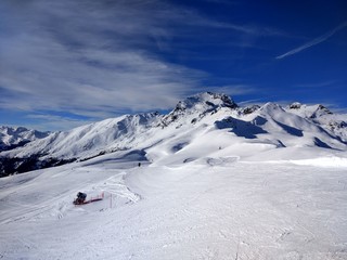 Fototapeta na wymiar Alps in Winter Landscape