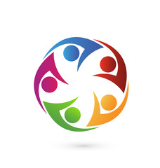Teamwork group of people icon