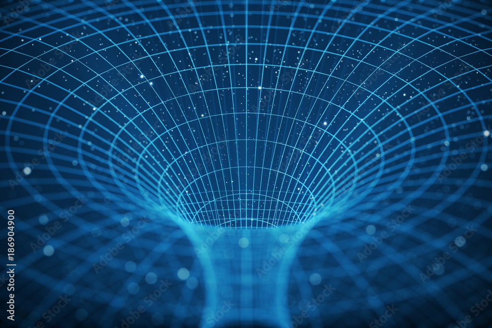 Canvas Prints 3d illustration tunnel or wormhole, tunnel that can connect one universe with another. abstract spee
