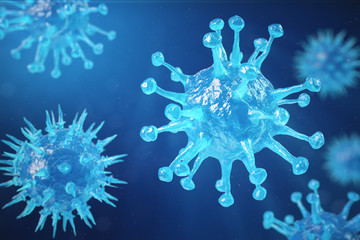 Fototapeta na wymiar 3d Illustration virus, bacteria, cell infected organism, virus abstract background, Hepatitis viruses in infected organism