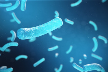 3d Illustration, Hepatitis, H1N1, HIV, FLU, AIDS viruses abstract background. Hepatitis viruses in infected organism