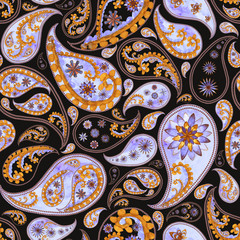Paisley seamless abstract background