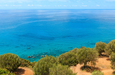 Fototapeta na wymiar Tyrrhenian sea landscape, Campania, Italy