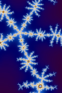 Fractal 2D Texture. Computer Illustration. Beautiful Mathematically Generated Patterns.