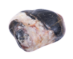 Obraz premium Multicolor Polished River Rock Pebble Stone isolated on white background