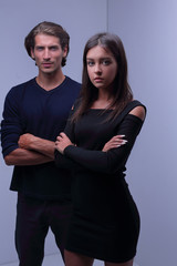 closeup.upset young couple.