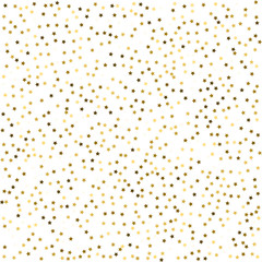 Star Shaped Various Size Golden Glitter Bits on White Background