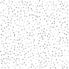 Fototapeta na wymiar Silver glitter stars falling from the sky on white background. Abstract Background. Glitter pattern for banner. Vector illustration.