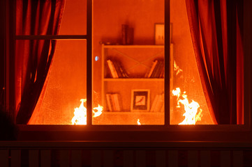The house is on fire