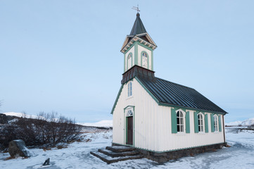 Fototapeta na wymiar church in Pingvellir, Iceland