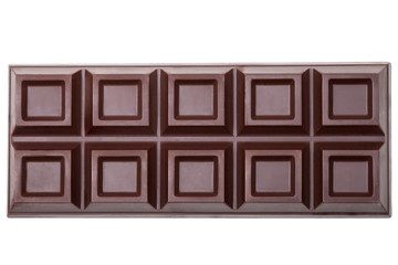 Bar of dark chocolate pure