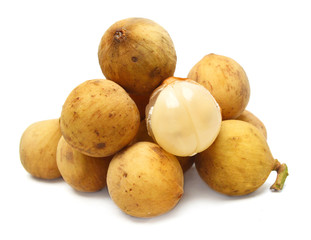 Lanzones fruit isolated on white background