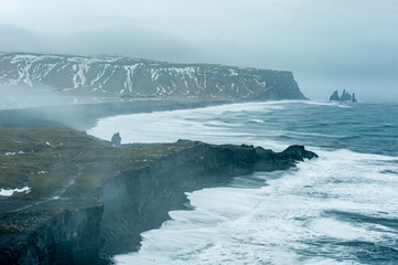 view of Vik beach, Iceland