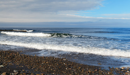 rocky beach north of the Arctic Sea