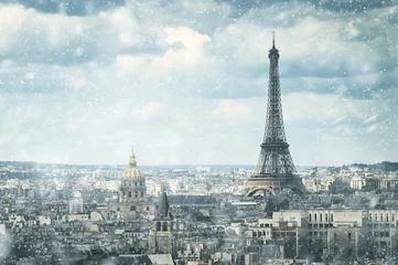 Fotobehang sneeuw in Parijs © Iakov Kalinin