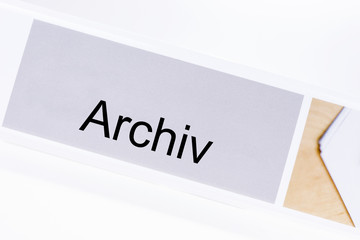 Aktenordner Aufschrift Archiv