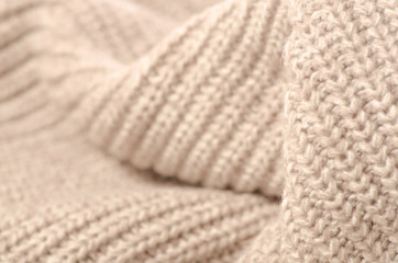 Wool fabric macro photo